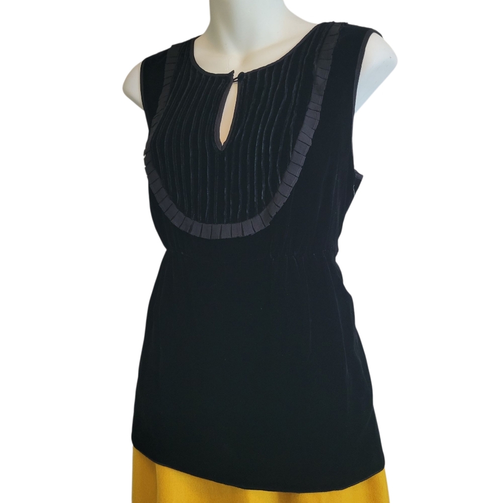 J.Crew Black VELVET sleeveless Top blouse Hollidays Gothic Whimsigoth Luxe